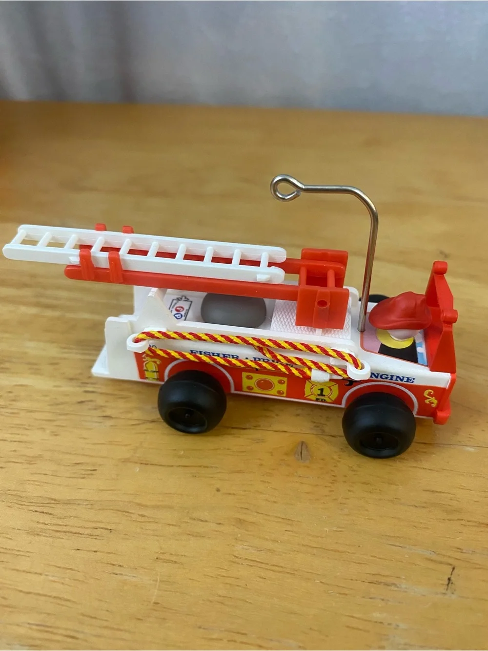 2021 Hallmark Fisher-Price Little People Vintage Fire Engine Ornament